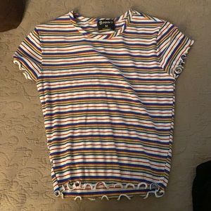 Stripped colorful crop top